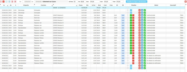 Planning V3.01 - Mise à jour de la saisie des évènements
